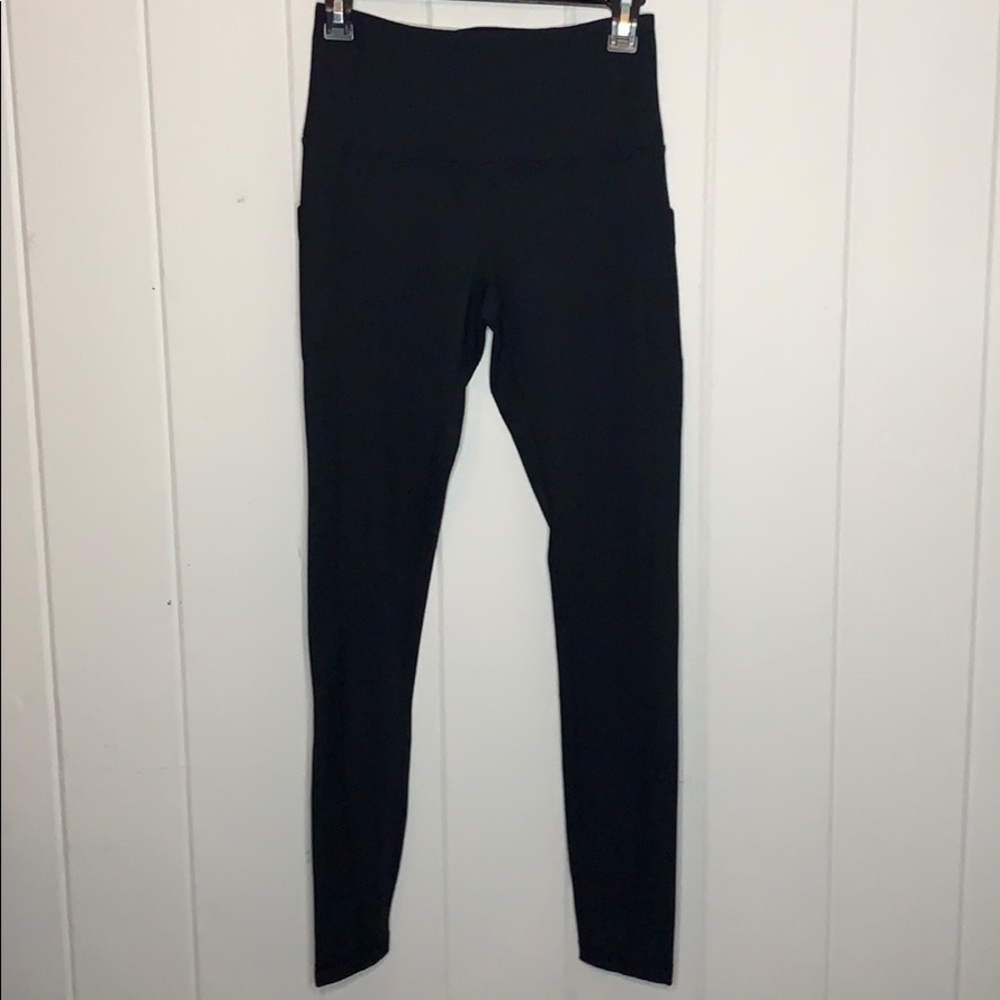 Zella high waisted ribbed leggings with pockets